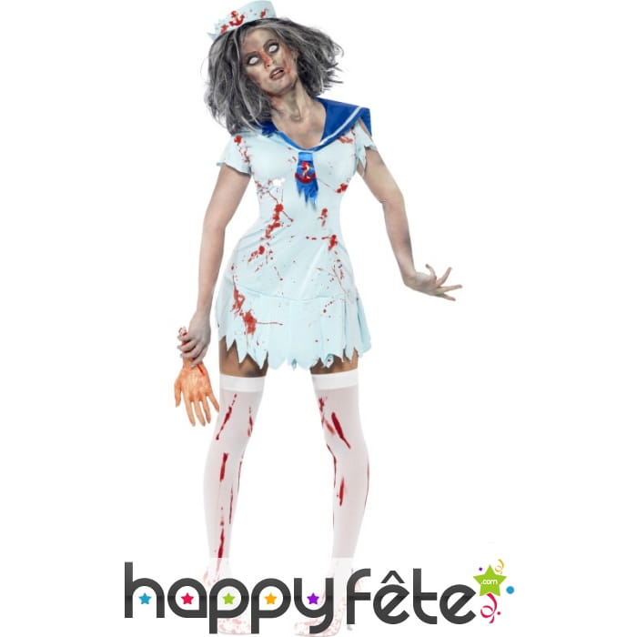 Déguisement marin femme zombie