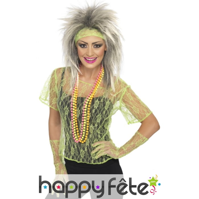 Déguisement miss fluo vert