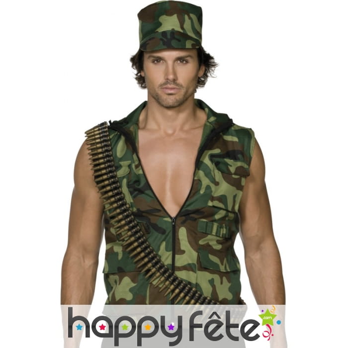 Déguisement militaire homme sexy jungle