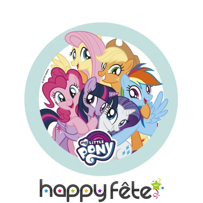 Disque My Little Pony de 21 cm en sucre