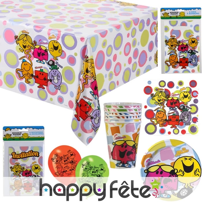 Décos Monsieur madame de table d'anniversaire