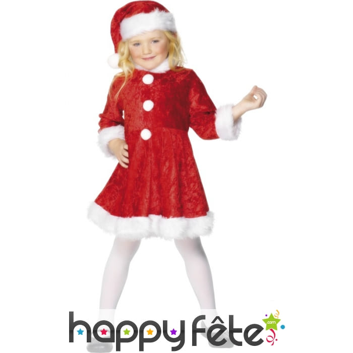 Déguisement mini miss pere noel