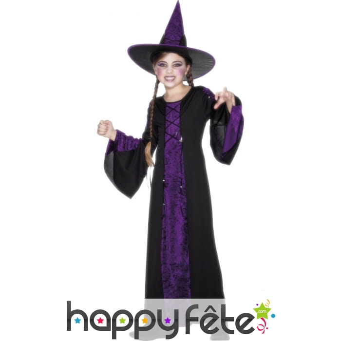 Déguisement mauve noir sorcière