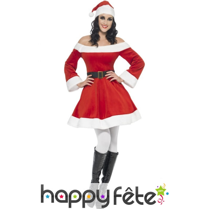 Déguisement mère noel avec bonnet