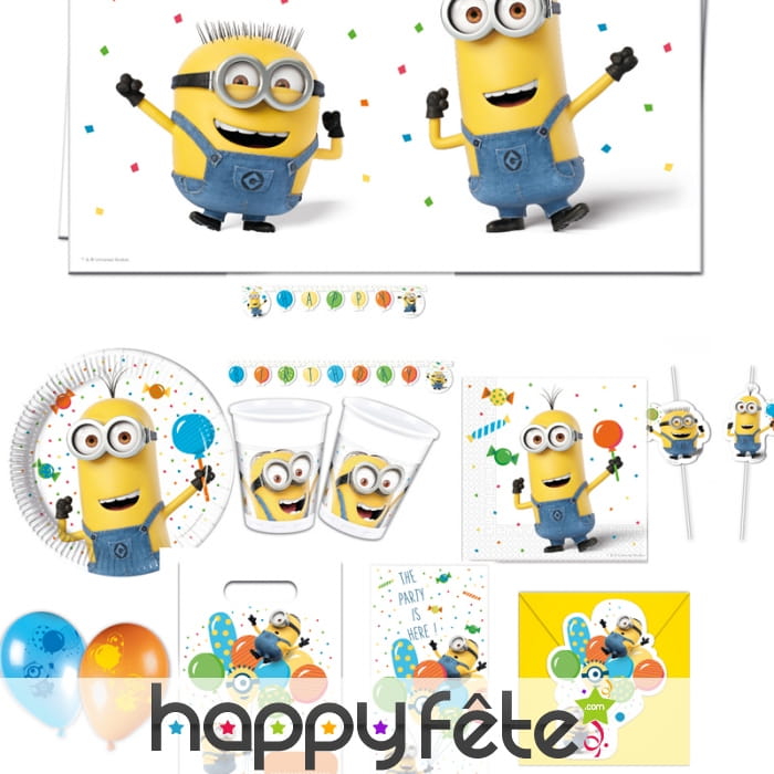 Déco Minions party pour table d'anniversaire