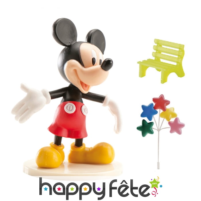 Décorations Mickey pour gâteau en kit. PVC