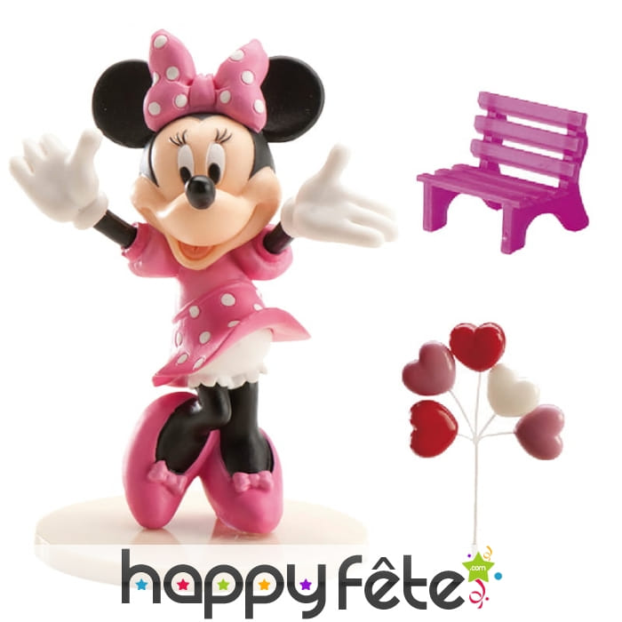 Décorations Minnie pour gâteau en kit. PVC