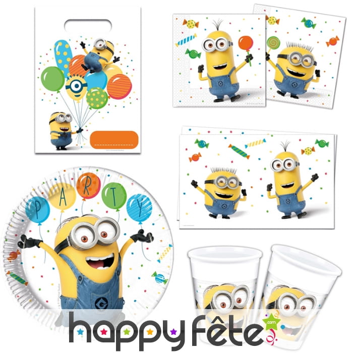 Décos Minions pour table d'anniversaire