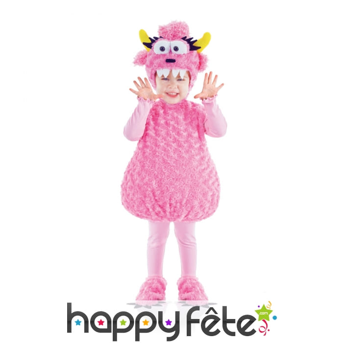 Déguisement monstre peluche rose pour enfant