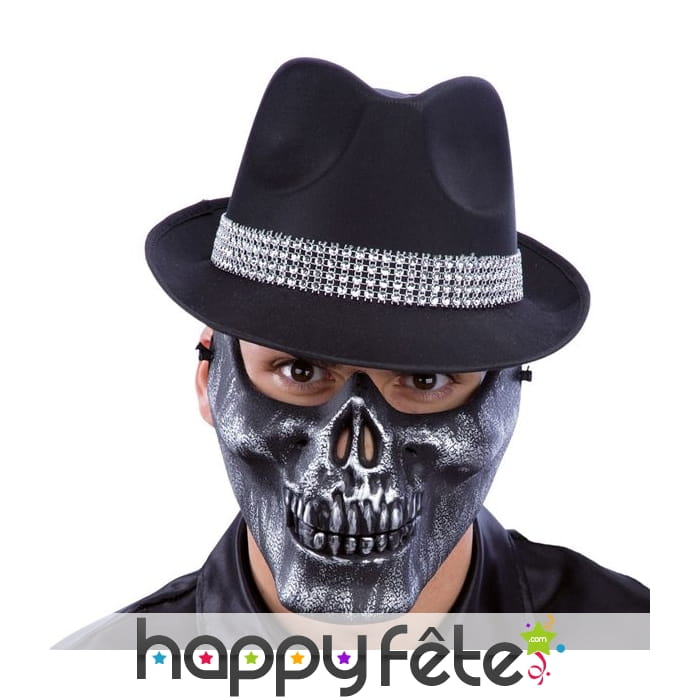 Demi-masque skull pour adulte