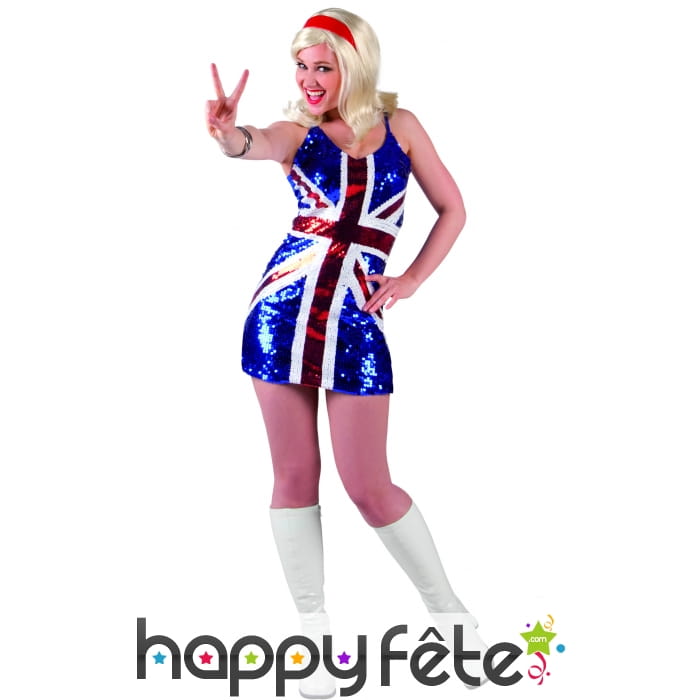 Déguisement miss uk paillettes