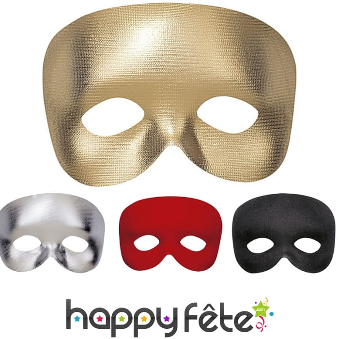 Demi-masque uni avec élastique