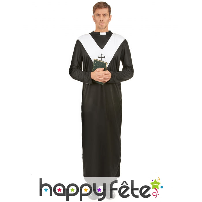 Déguisement noir et blanc de curé