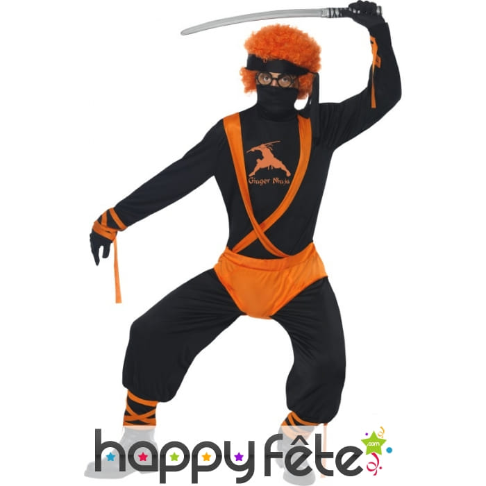 Déguisement ninja roux