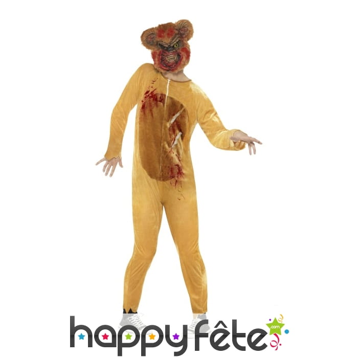 Déguisement ours en peluche zombie pour adulte