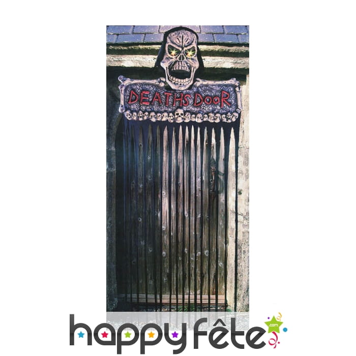 Décoration porte avec yeux lumineux