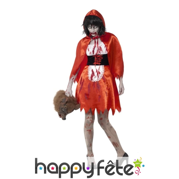 Déguisement petit chaperon rouge zombie adulte