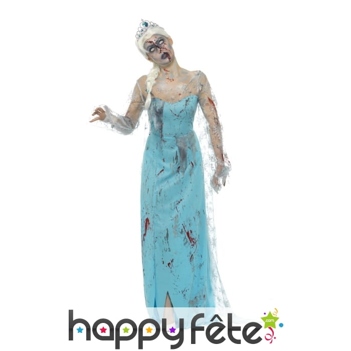 Déguisement princesse des neiges zombie adulte
