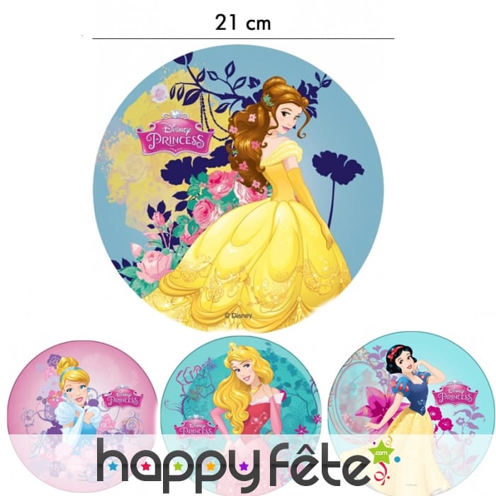 Disque Princesses Disney en azyme de 21cm