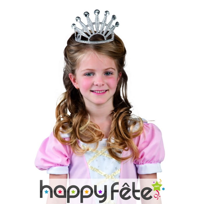 Diadème pour enfant en plastique argenté