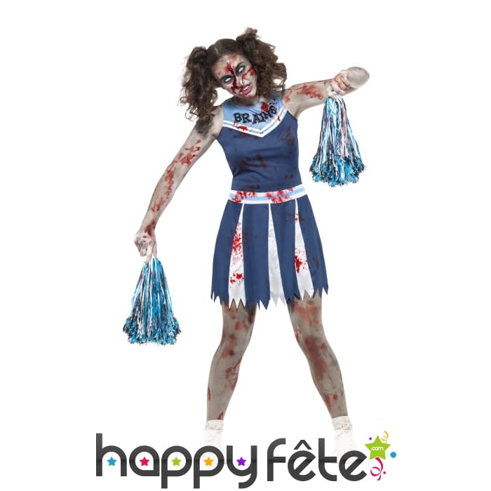 Déguisement pompom girl zombie adolescente