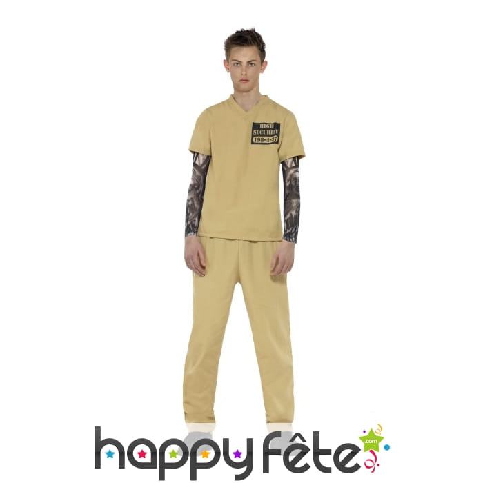Déguisement prisonnier haute sécurité adolescent