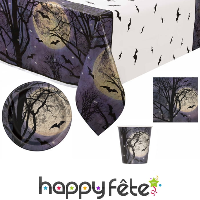 Déco pleine lune pour table de Halloween