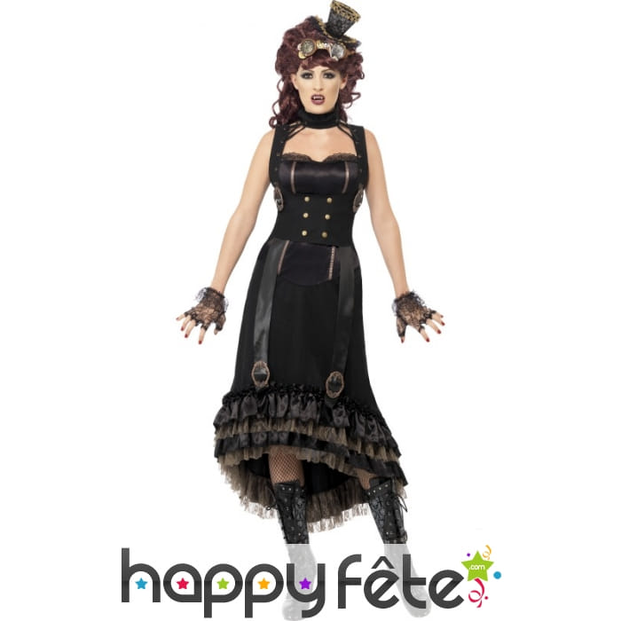 Déguisement punk noire vampire