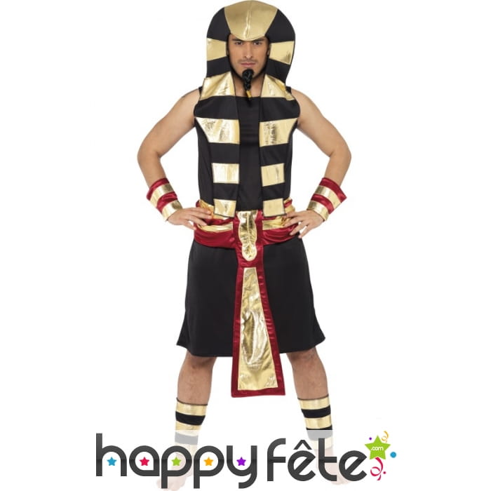 Déguisement pharaon or noir homme