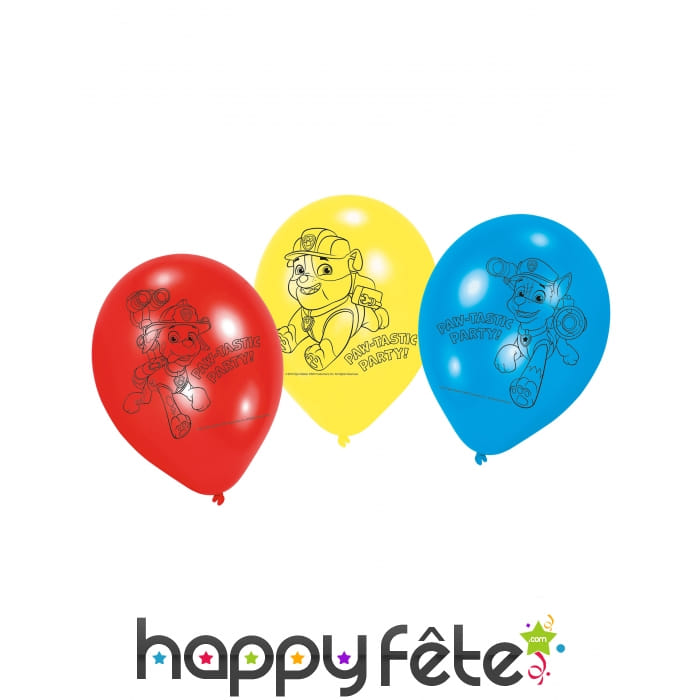 1 Ballon déco ALU Rubble anniversaire Pat Patrouille à gonfler