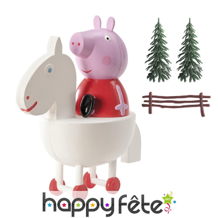 Décorations Peppa Pig pour gâteau en kit. PVC