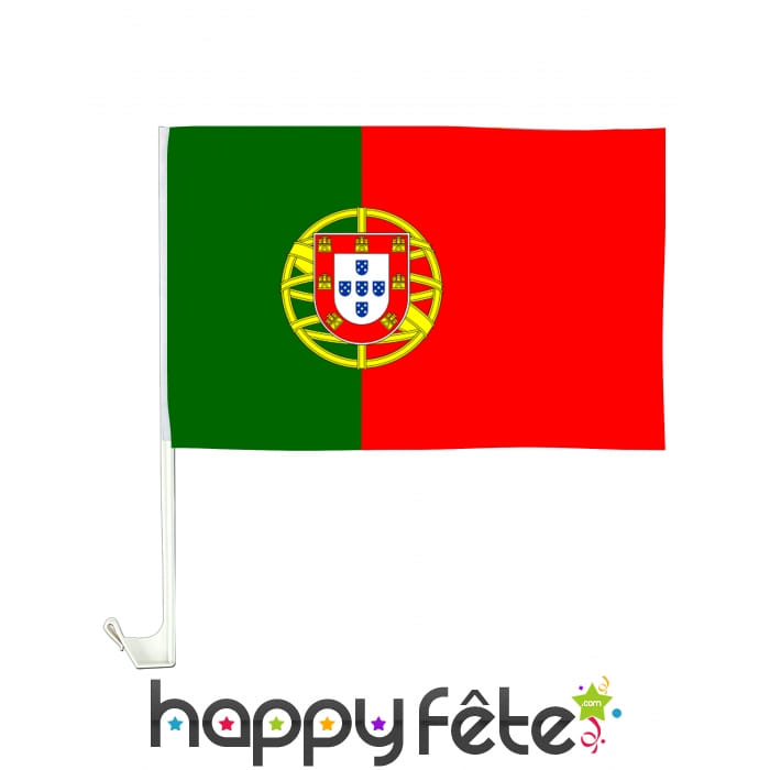 Drapeau Portugal pour voiture de 30 x 46cm