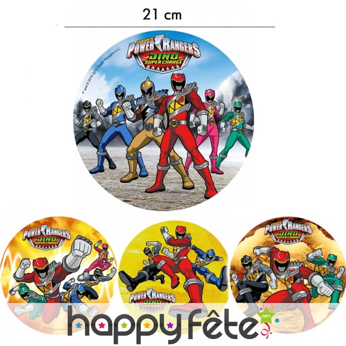 Disque Power Rangers de 21cm en azyme