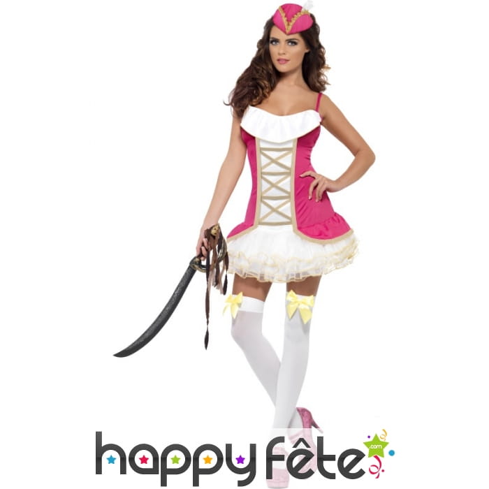 Déguisement pirate tutu femme sexy rose