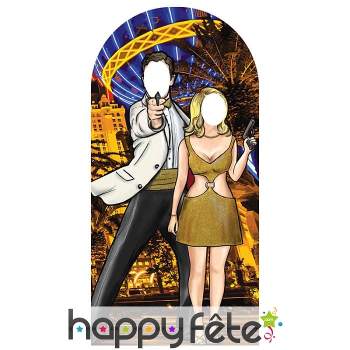 Double passe tête couple d'agents secrets