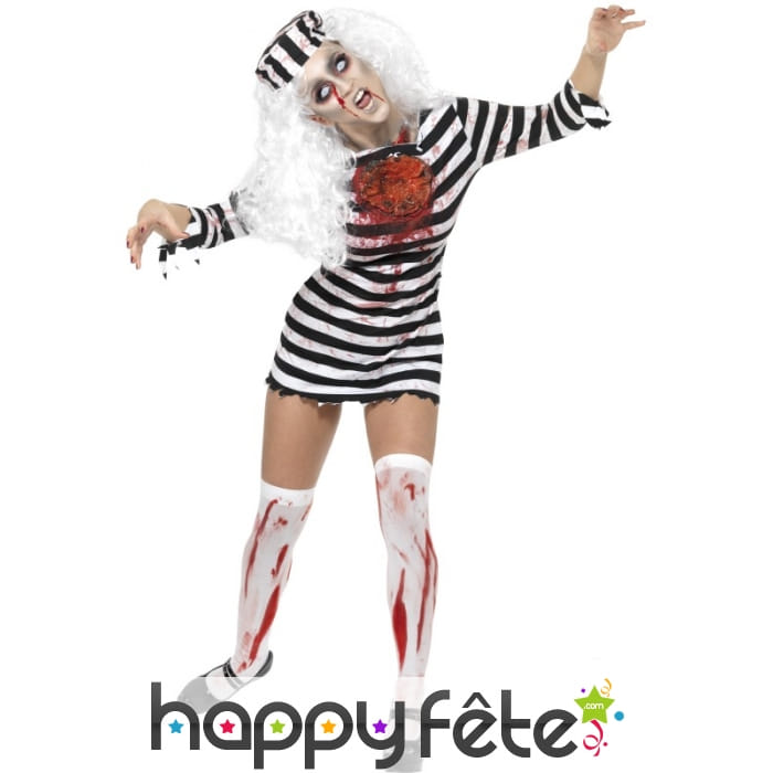 Déguisement prisonnière zombie