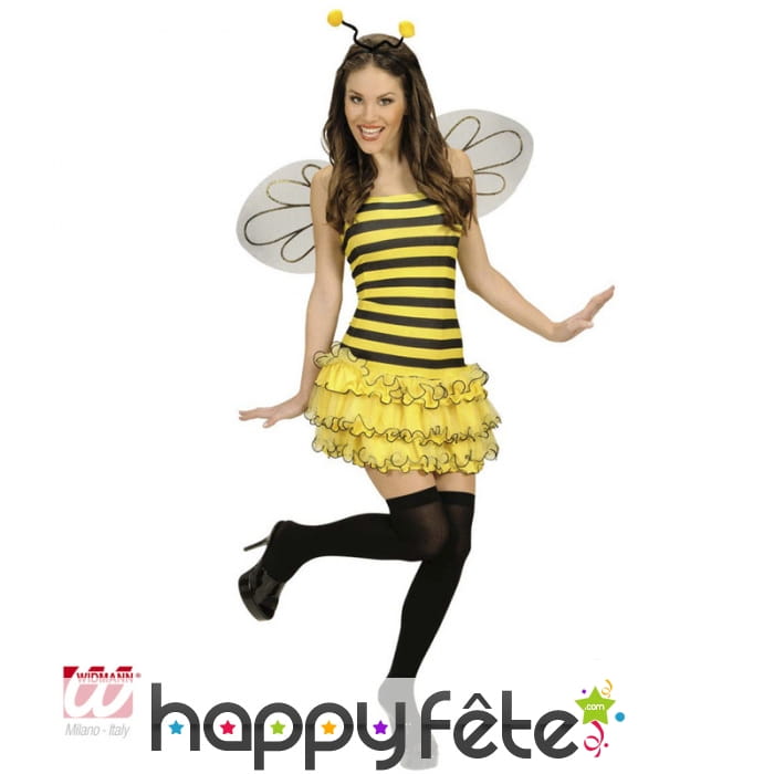 Déguisement robe abeille sexy femme adulte
