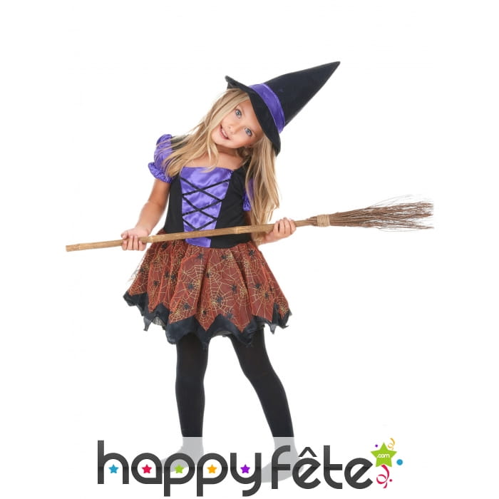 Déguisement robe araignée de petite sorcière
