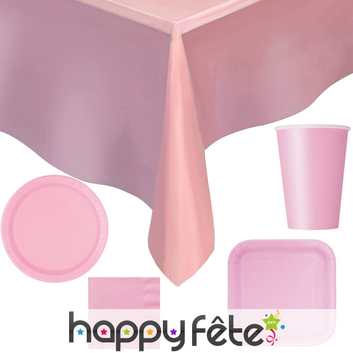 Décorations rose claires d'anniversaire