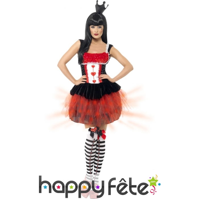 Déguisement reine coeur lumineux