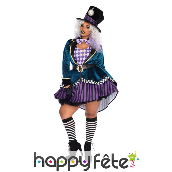 Déguisement robe chapelier fou grande taille