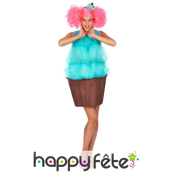Déguisement robe cupcake turquoise