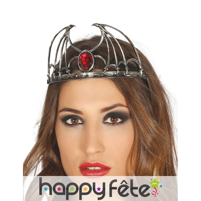 Diadème reine chauve-souris aspect métal vieilli