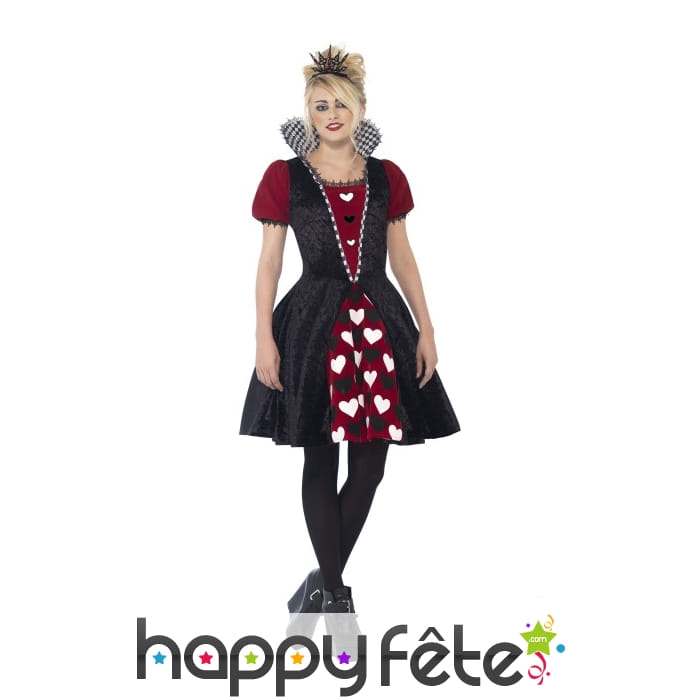 Déguisement reine de coeur sinistre pour ado