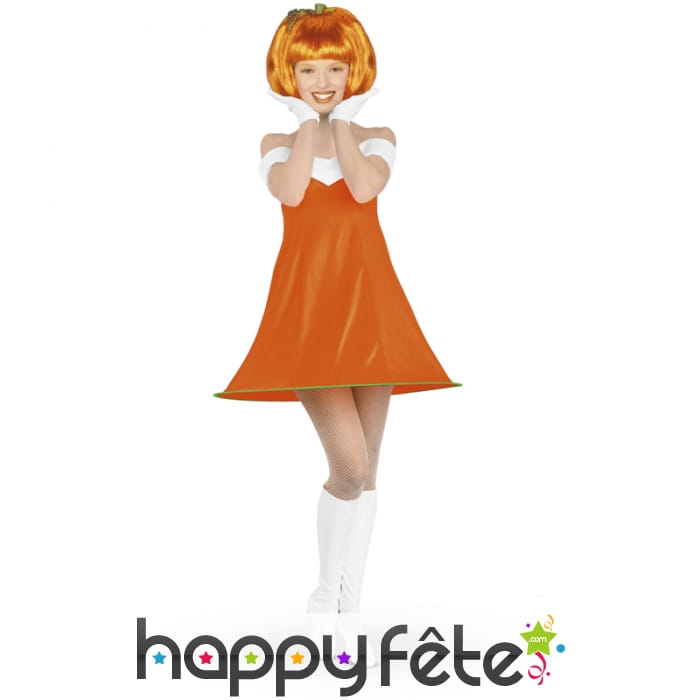 Déguisement robe de citrouille pour femme