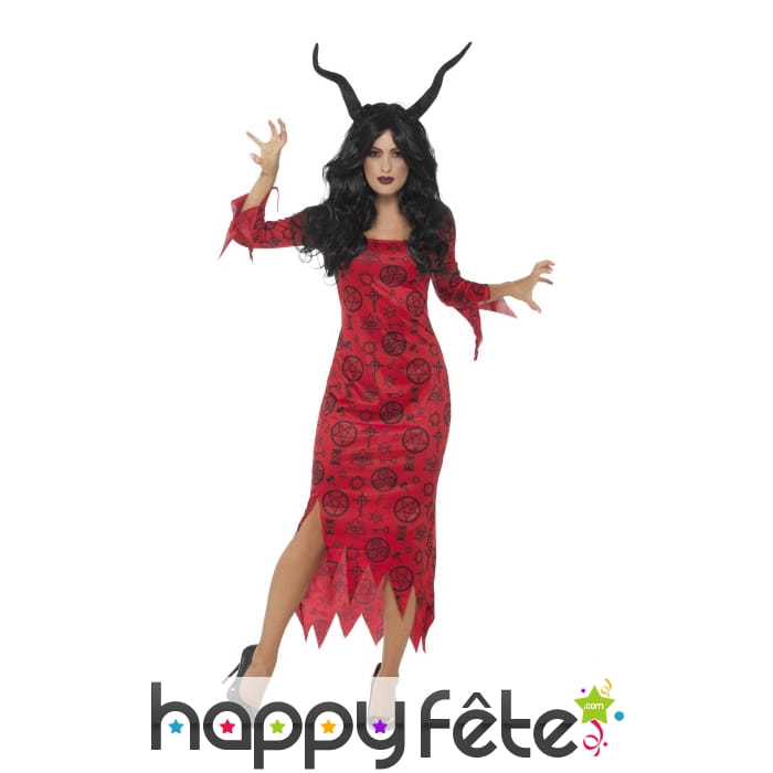 Déguisement robe de diablesse occulte