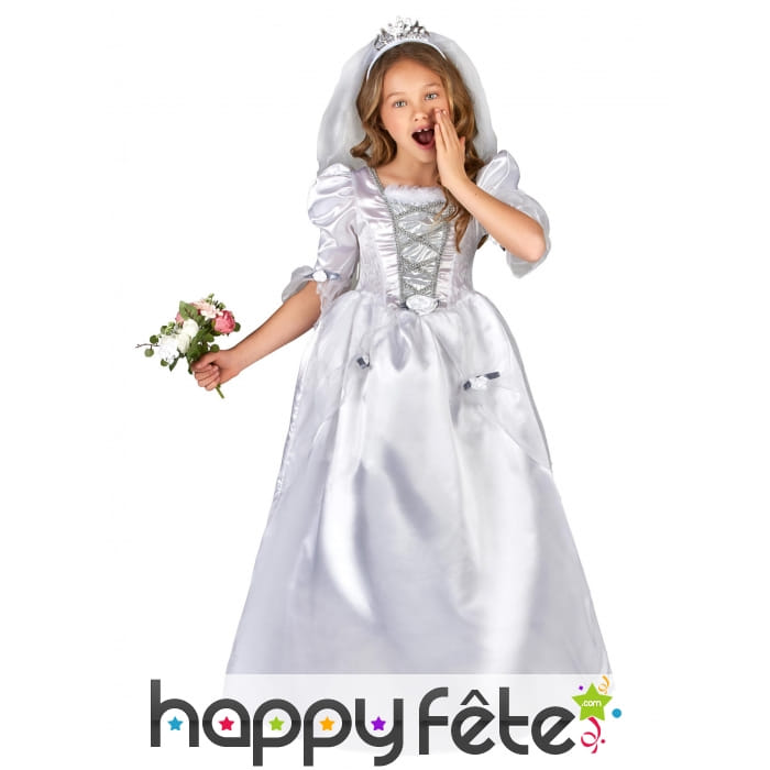 Déguisement robe de mariée pour petite fille