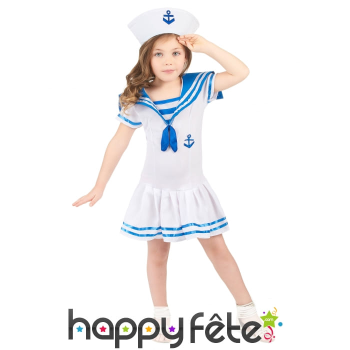 Déguisement robe de marin pour petite fille