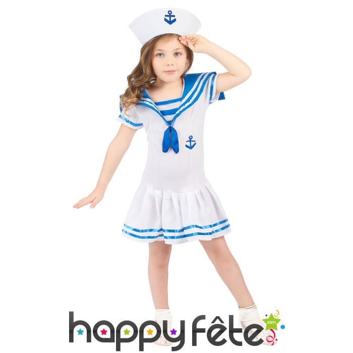 D&eacute;guisement robe de marin pour petite fille