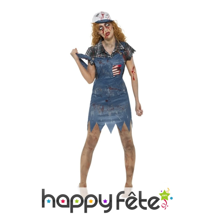 Déguisement robe de péquenaud Hillbilly zombie